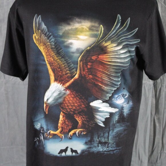 Vintage Graphic T-shirt - Bald Eagle Big Graphic Rock Chang - Men's Large - Picture 2 of 9